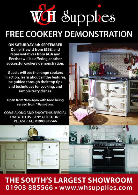 Free Cookery Demonstration - 8th September 2018