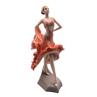 Ballroom Dancer - Lady Figurine In Orange Dress