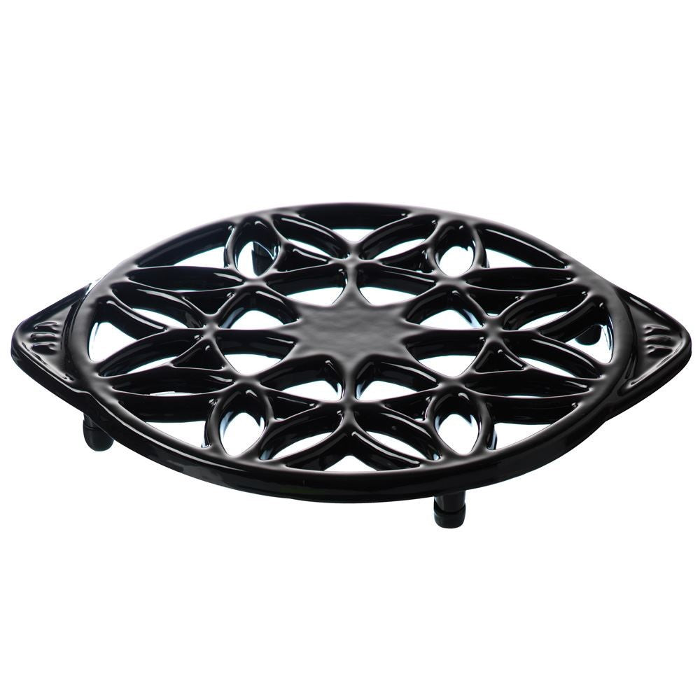 Contemporary Cast Iron Trivet - Black