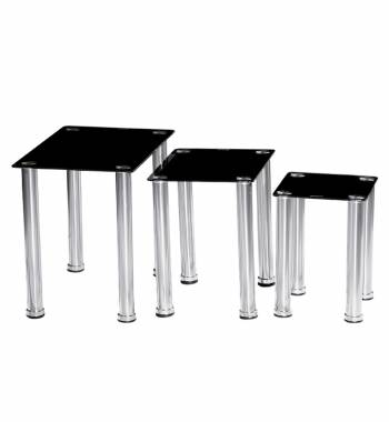 Crystal Nest of Tables in Black