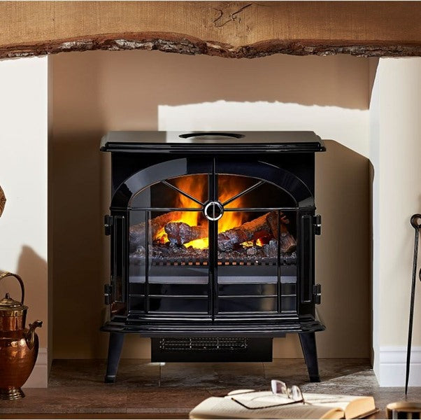 Dimplex Burgate Electric Stove | Gloss Black | W&H Supplies
