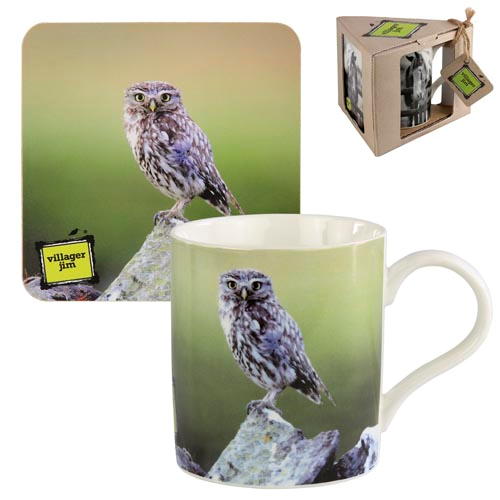 Lucy Little Owl Mug and Coaster Set