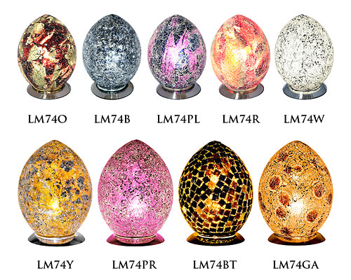 Mosaic Glass Egg Lamps LM74