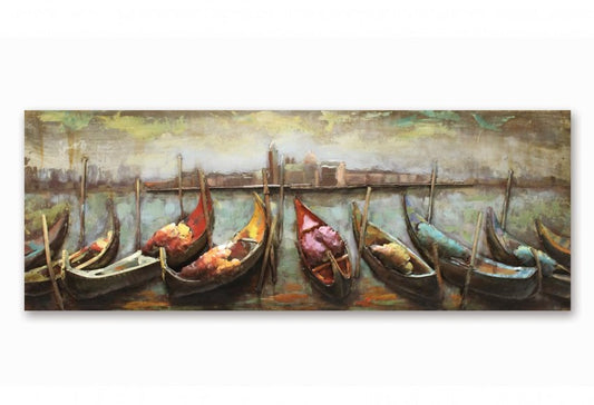 Row of Gondalas - Metal Artwork