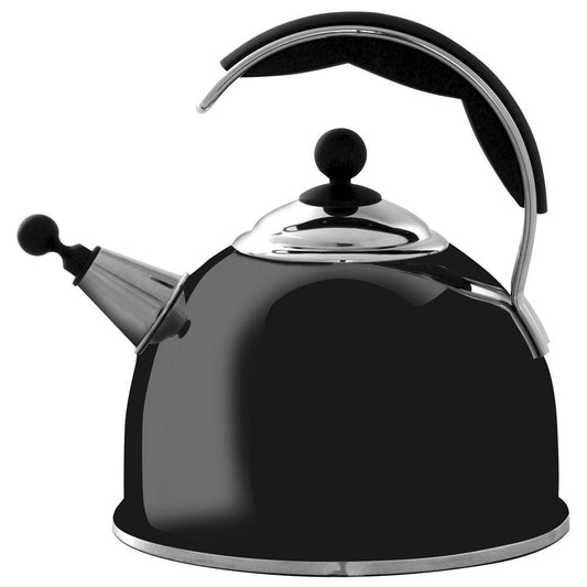 Stainless Steel Whistling Kettle - Black