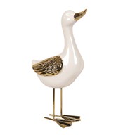 White & Gold Standing Duck 27cm